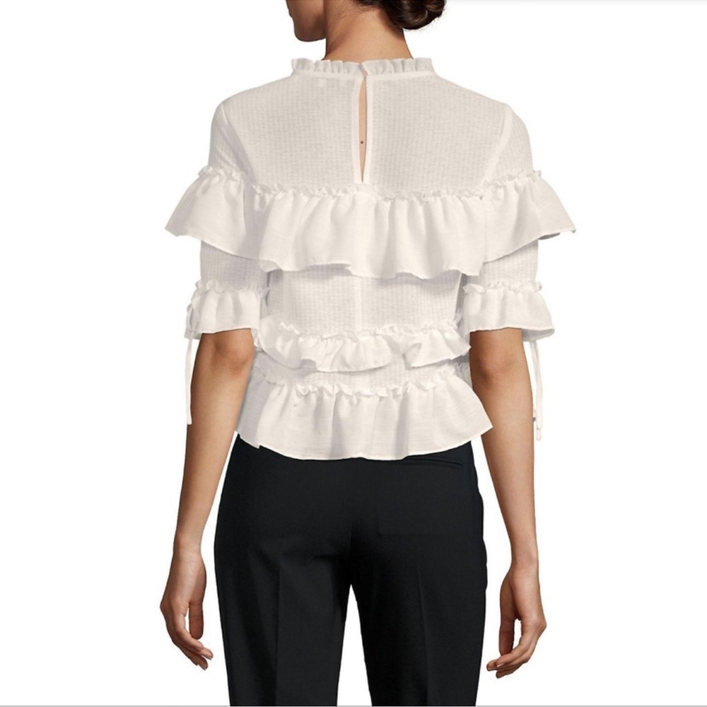 ENGLISH FACTORY Ruffled Short-Sleeve Top - Picture 2 of 4